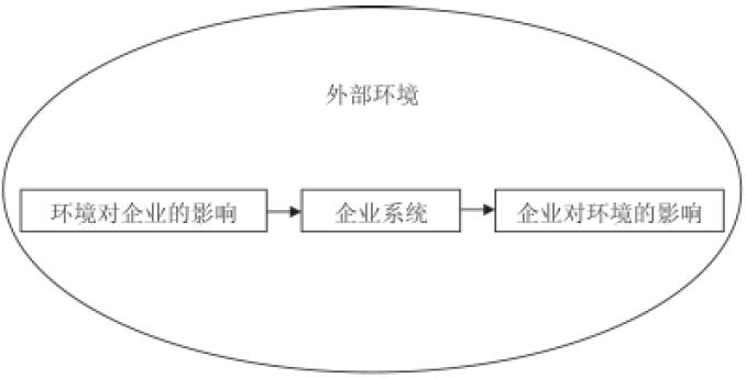 圖1 企業(yè)系統(tǒng)與環(huán)境的關(guān)系